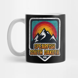 Spearfish South Dakota Vintage Mountain Sunset Mug